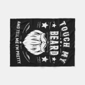 Funny Beard Quote Gift For Bearded Men Dad And Hus Fleecedecke (Vorderseite (Horizontal))