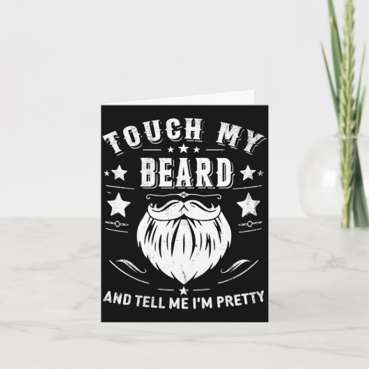 Funny Beard Quote Gift For Bearded Men Dad And Hus Karte (Vorderseite)