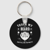 Funny Beard Quote Gift For Bearded Men Dad And Hus Schlüsselanhänger (Vorderseite)