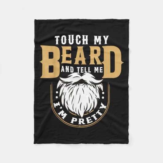Funny Beard Quote Gift For Bearded Men Husband Or Fleecedecke (Vorderseite)