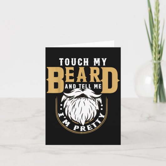 Funny Beard Quote Gift For Bearded Men Husband Or Karte (Vorderseite)