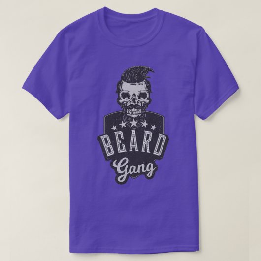 Funny Beard Retro Gesichtshaar Mustache Bart Gang T-Shirt (Design vorne)