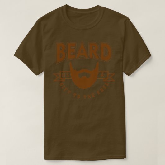 Funny Beard Sein a Geschenk an das Gesicht 1 T-Shirt (Design vorne)