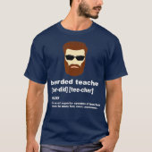 Funny Beard Teacher Lehrer Wertgutschein T-Shirt (Vorderseite)