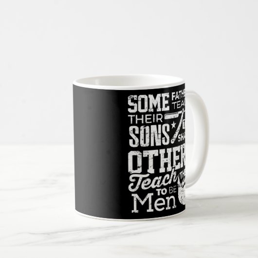 Funny Beard Vater Vater Teach Son zu Shave Daddy Kaffeetasse (VorderseiteRechts)