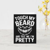 Funny Beard Zitat Touch mein Bart und sagen Sie mi Karte (Gelbe Blume)