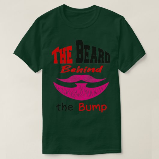 Funny Beard Zittern Sie den Bart hinter dem Hügel T-Shirt (Design vorne)