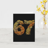 Funny Bearded Dragon 6 7 Meme Six Seven Beardzilla Karte (Gelbe Blume)