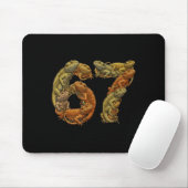 Funny Bearded Dragon 6 7 Meme Six Seven Beardzilla Mousepad (Mit Mouse)