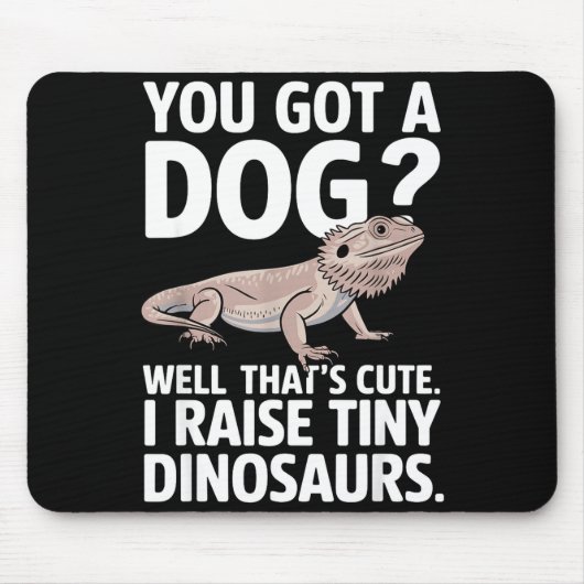Funny Bearded Dragon Art For Men Women Bearded Dra Mousepad (Vorne)