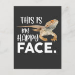 Funny Bearded Dragon Face Animal Spaß Postkarte<br><div class="desc">Reptile Lover Geschenk für Lizard Fans. Funny Bartded Dragon Face Animal Spaß.</div>