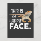 Funny Bearded Dragon Face Animal Spaß Postkarte (Vorderseite)