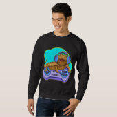 Funny Bearded Dragon Gamer Computerspiel Player Li Sweatshirt (Vorne ganz)