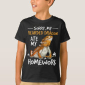 Funny Bearded Dragon Hausaufgaben Kids T-Shirt (Vorderseite)