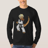 Funny Bearded Dragon Karate Samurai Ninja Lizard R T-Shirt (Vorderseite)