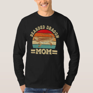 Funny Bearded Dragon Mama Lizard Reptile Retro Wom T-Shirt
