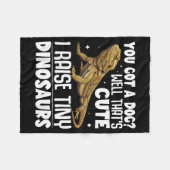 Funny Bearded Dragon Shirt For Men Women Lizard Lo Fleecedecke (Vorderseite (Horizontal))