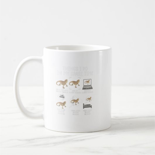 Funny Bearded Dragon Shirts Lizard Bartded Dragon Kaffeetasse (Links)
