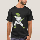 Funny Bearded Dragons Doing Karate Liebe Bartded T-Shirt (Vorderseite)