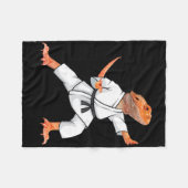 Funny Bearded Dragons Doing Karate Samurai Ninja L Fleecedecke (Vorderseite (Horizontal))