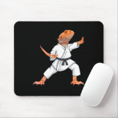 Funny Bearded Dragons Doing Karate Samurai Ninja L Mousepad (Mit Mouse)
