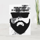 Funny Bearded Friend Geburtstag Karte (Vorderseite)
