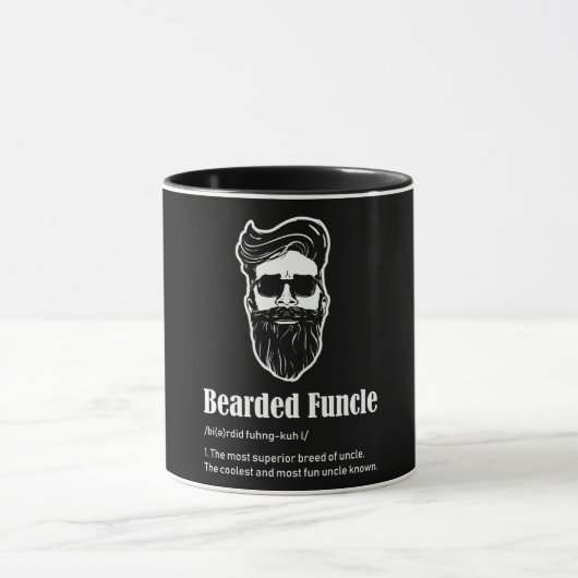 Funny Bearded Funcle Definition Tasse (Zentrum)