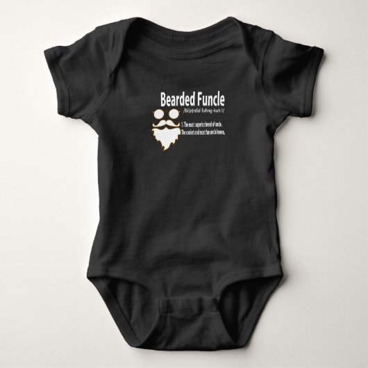 Funny Bearded Functional for Uncles Baby Strampler (Vorderseite)