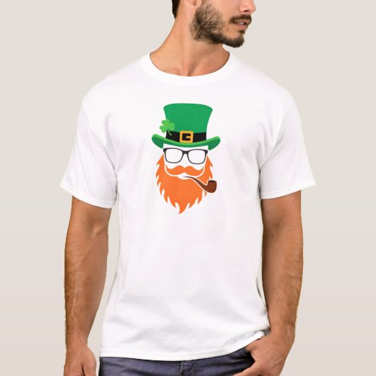 Funny Bearded Leprechaun St Patricks Day T-Shirt (Vorderseite)