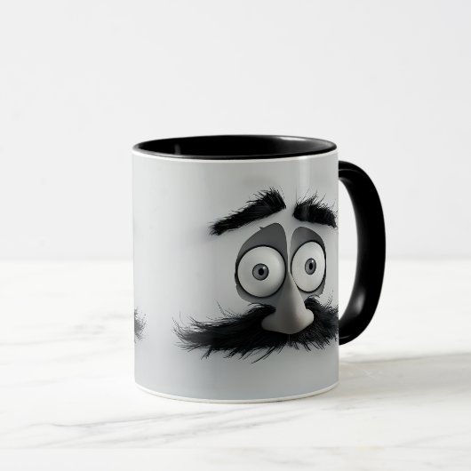 Funny Bearded Man Tasse (VorderseiteRechts)