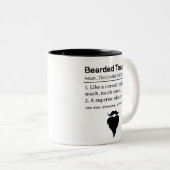 Funny Bearded Teacher Definition Zweifarbige Tasse (VorderseiteRechts)