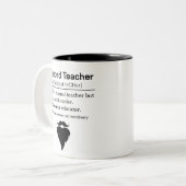 Funny Bearded Teacher Definition Zweifarbige Tasse (Vorderseite Links)