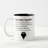 Funny Bearded Teacher Definition Zweifarbige Tasse (Links)