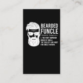 Funny Bearded Uncle Definition Mustache Spaß Visitenkarte (Vorderseite)