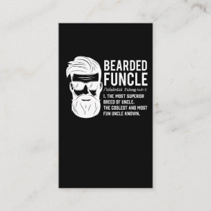 Funny Bearded Uncle Definition Mustache Spaß Visitenkarte