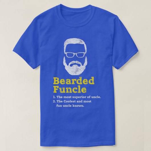 Funny Bearded Unshaved Funcle Brillen gestört G T-Shirt (Design vorne)