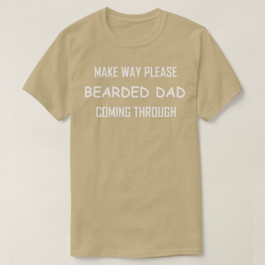 Funny Bearded Vater Gift T-Shirt (Design vorne)