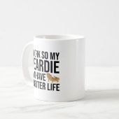 Funny Beardie Lover Work Zitat Kaffeetasse (Vorderseite Links)