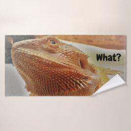 Funny Beargon Foto drucken Badhandtuch Set