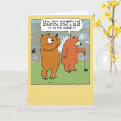 Funny Bears Golfing Birthday Karte (Gelbe Blume)