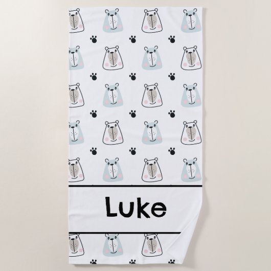 Funny Bears Kids  Strandtuch (Vorderseite)