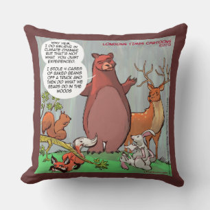 Funny Bears Meinung zu Klimawandel-Zierkissen Kissen