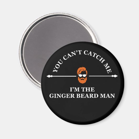 Funny Bearted Zittes Ingwerbart Magnet (Vorderseite/Rückseite)