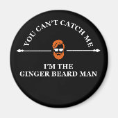 Funny Bearted Zittes Ingwerbart Magnet (Vorne)