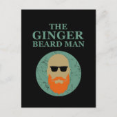 Funny Bearted Zittes Ingwerbemann Postkarte (Vorderseite)
