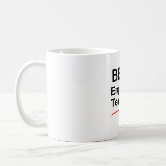 Funny Beast oder Best English Teacher Kaffeetasse (Links)