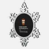 Funny Beat Carpenter Geschenk Männer Schneeflocken Zinn-Ornament (Rechts)