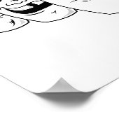 Funny Beat Up Bowling Buttone Poster (Ecke)