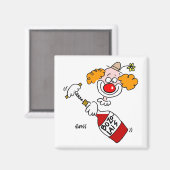 Funny Beaujolais Wine Cartoon Verkostung Gastgesch Magnet (Vorderseite/Rückseite)