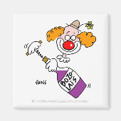 Funny Beaujolais Wine Spaß Clown Cartoon Magnet (Vorne)